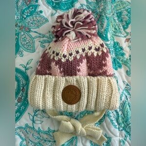 4/$20 Souris- mini Children's Knit Pom-Pom fleece Beanie